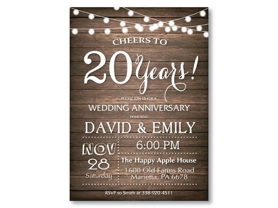 20Th Anniversary Invitations 9