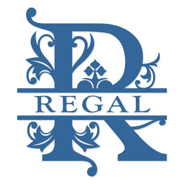 Download Regal Split Cuttable Monogram Font SVG DXF EPS use with