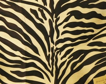 BEACON HILL Kawa Zebra Jacquard Silk Fabric 5 Yards Black