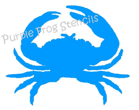 Crab STENCIL Reusable Different Sizes Reg by PurpleFrogStencils