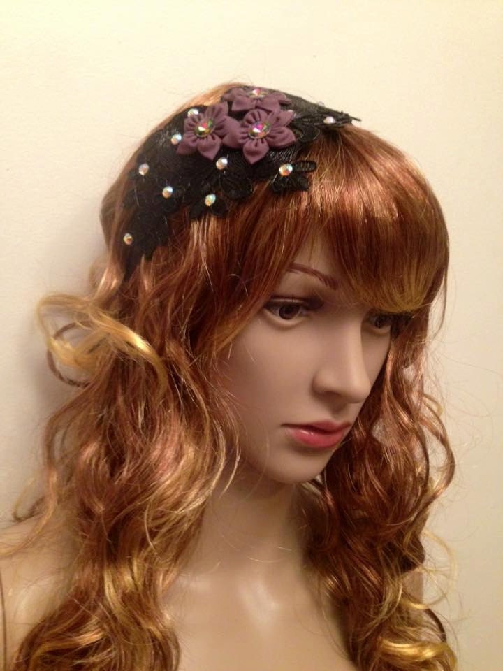 Handmade Decorative Lace Headband Wedding by Uniquegifts15 on Etsy