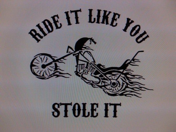 Biker Tee Ride It Like You Stole It By Classywithsassy On Etsy