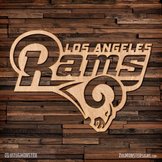 Los Angeles Rams wood hanging wall art sign by ZUGMONSTER on Etsy