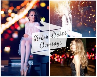 Bokeh Photoshop Overlays, Bokeh, City Lights, Photoshop Overlays, Digital Backdrop Photo Overlays, Photoshop Action, Instant Download