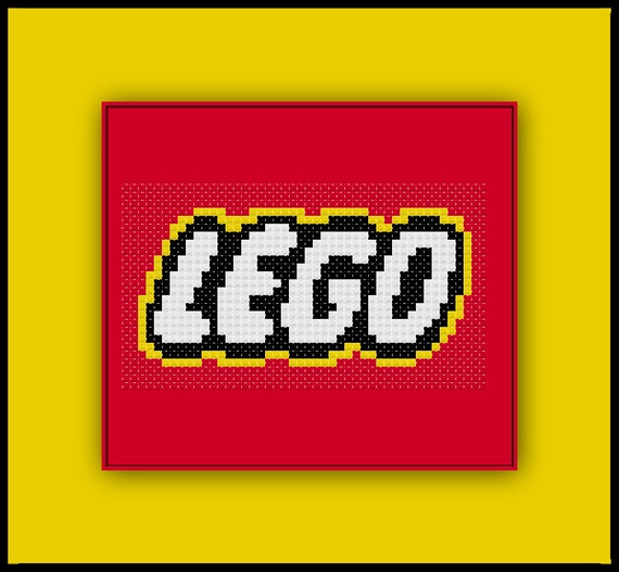 Small Lego Logo Cross Stitch Pattern by SpriteStitches on Etsy