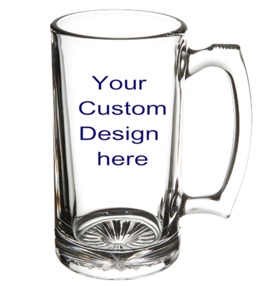 Design Your Own Beer Custom Glass Beer Mugs by UrbanGlasses