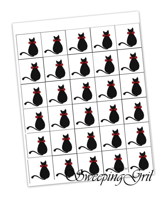 printable cat sticker kawaii cute cat sticker sheet monthly