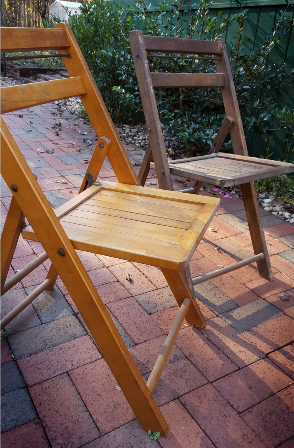 Vintage Wooden Folding Chairs Haute Juice