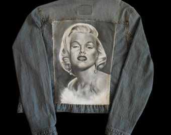 Items similar to Womens Vintage Studded Denim Jean Jacket Studs Fashion ...