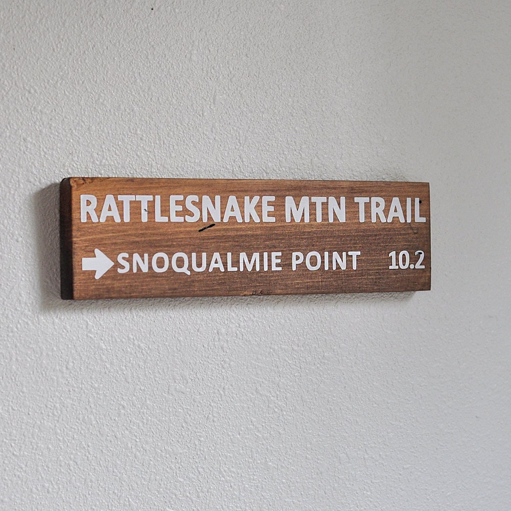 Custom Trail Sign Wood Trail Sign Mountain Sign