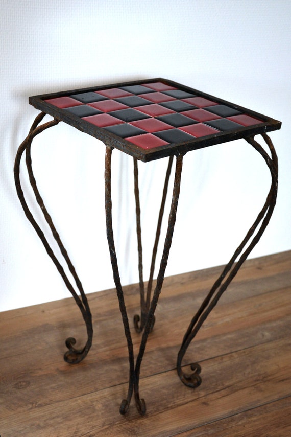 Items similar to 20 DISCOUNT Side table, wrought iron table, 1950