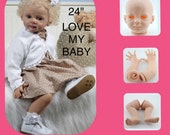 Reborn baby kit 24" soft vinyl baby kit soft vinyl doll head arms and legs. Make your own from this kit free shipping