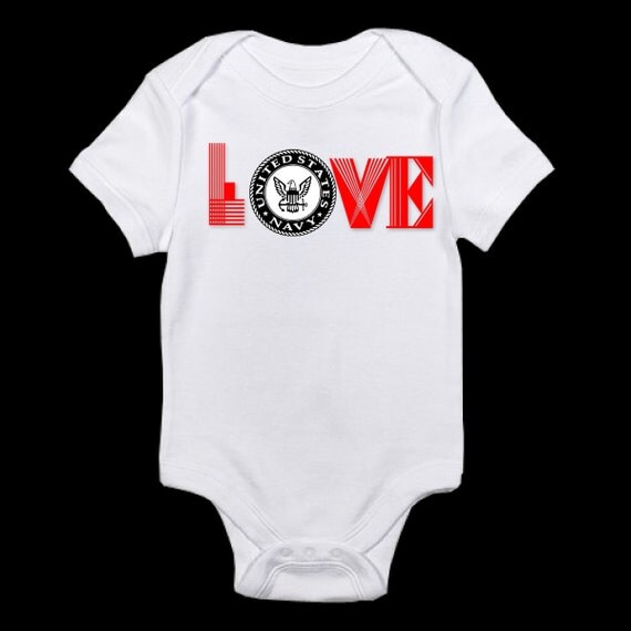 United States Navy Baby Onesie Navy Brat by SweetSassyMadeDesign