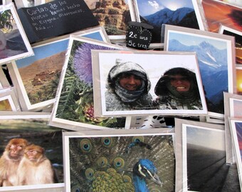 Handmade greetings cards,from photos of our travels.