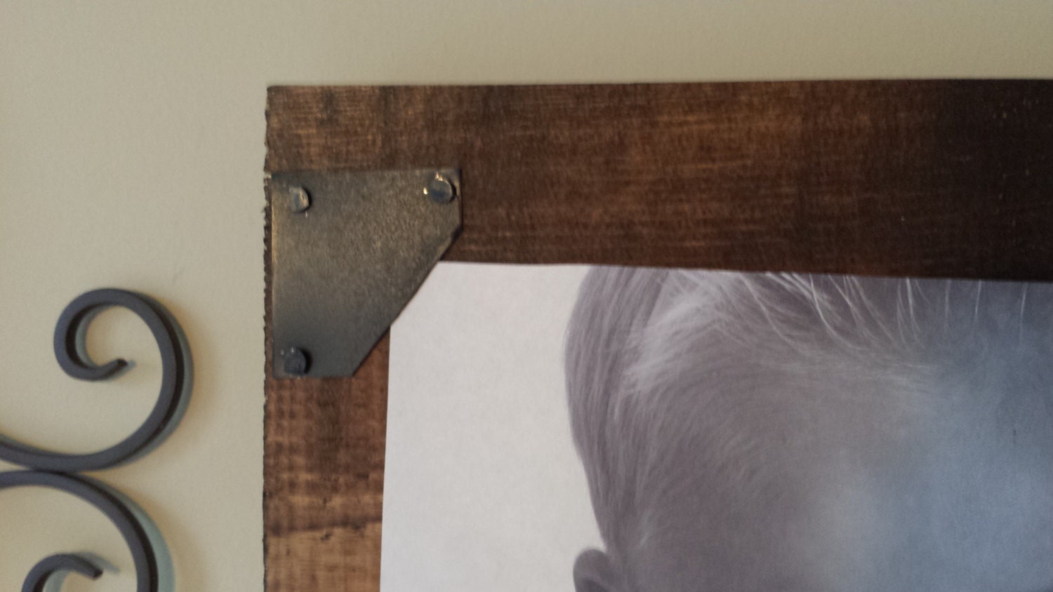 Rustic Wood and Metal Picture Frame/Rustic Decor by MemorEase