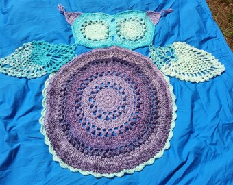 Owl rug, owl carpet, crochet owl rug, crochet owl carpet