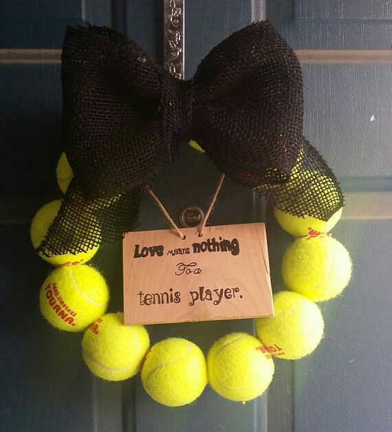 Tennis ball wreath love means nothing to a tennis by KraftyNaKitty
