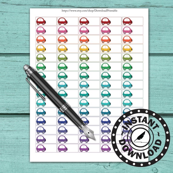 Car Planner Stickers Download Planner Stickers Printable