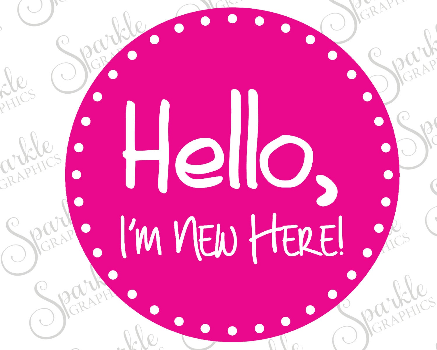 Download Hello I'm New Here Cut File Hello Baby Baby SVG Newborn