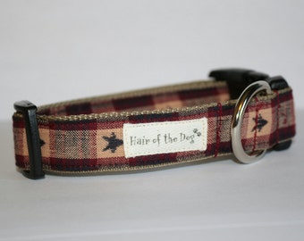 Navy Homespun Stars DoG Collar