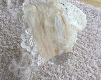 Vintage Newborn photo prop bonnet, newborn bonnet, newborn props , newborn prop, vintage props
