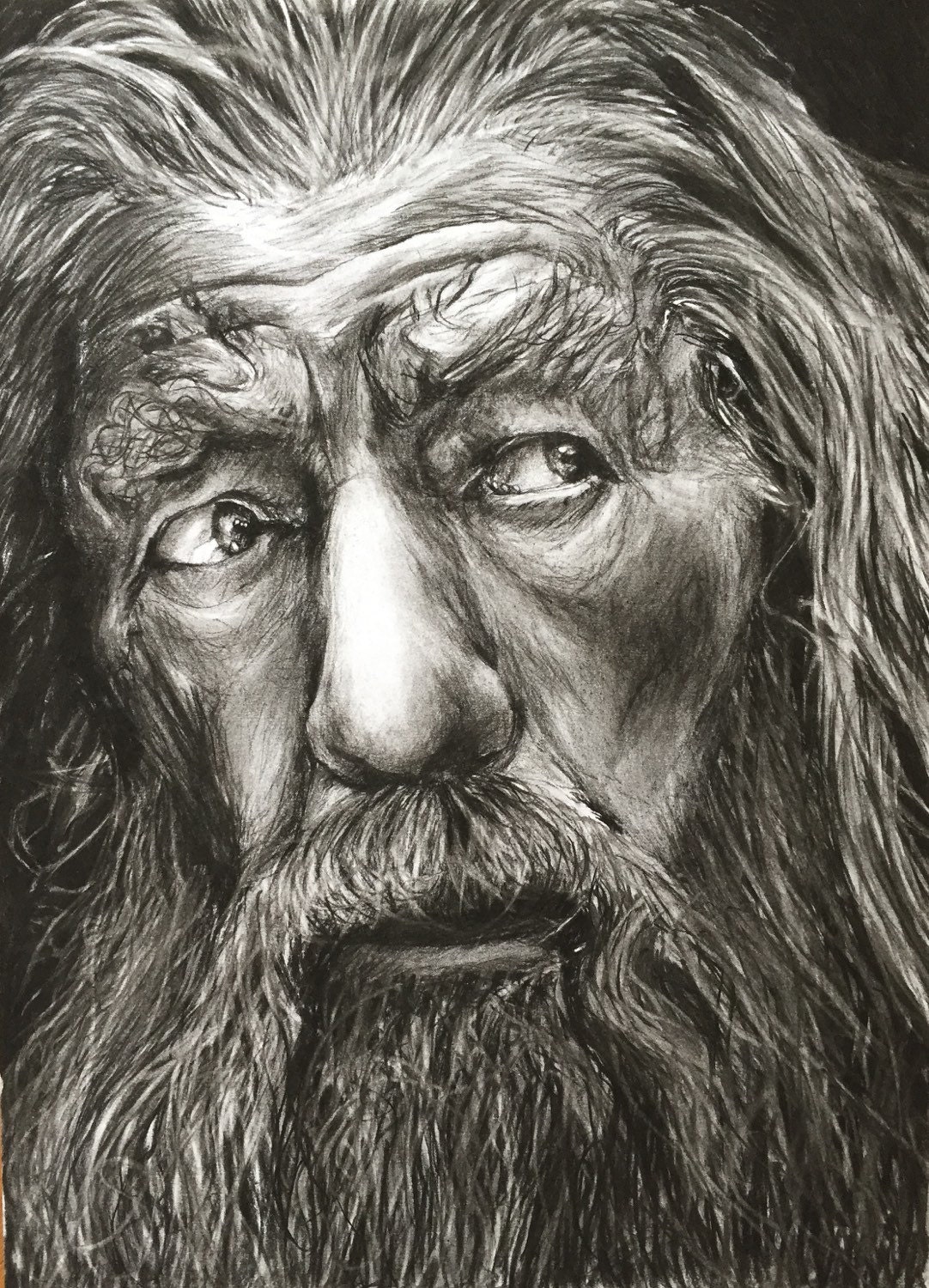 A3 Gandalf Portrait Drawing