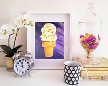 Unique ice cream painting related items | Etsy