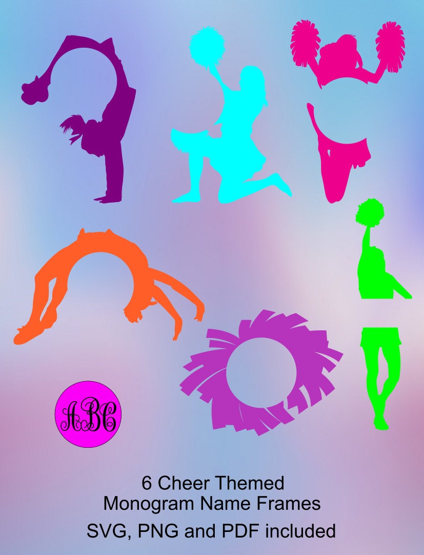 Download Cheer Monogram SVG Frames. Cheerleading vinyl by ...
