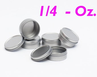 1/4 Oz Round Metal Tin Container for lip balm,crafts,storage,survival