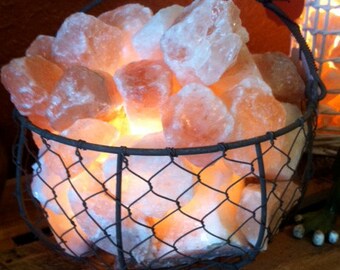 Chicken Wire Himalayan Salt "Egg Basket"