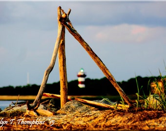 Hilton Head Lighthouse, Lighthouse, Beach, Rocks, Ocean, Photography, Red & White, Hilton Head