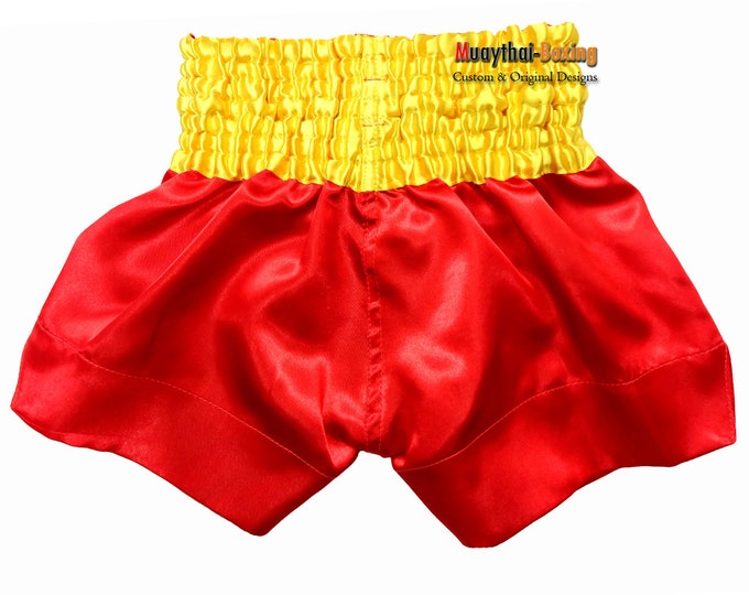 Kids Muay Thai Boxing Shorts Martial Arts - Red