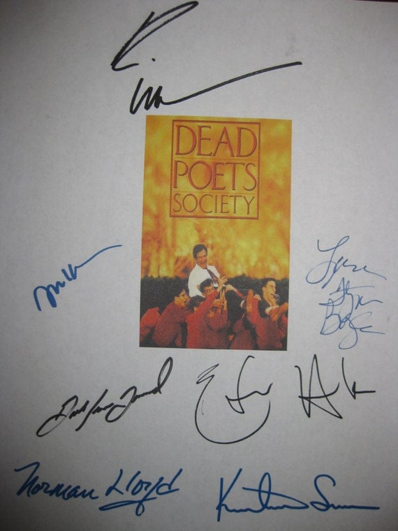 Dead Poets Society Signed Film Movie Screenplay Script