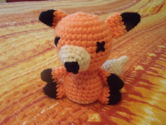Crochet orange and white Fox Amigurumi Toy Stuffed animal