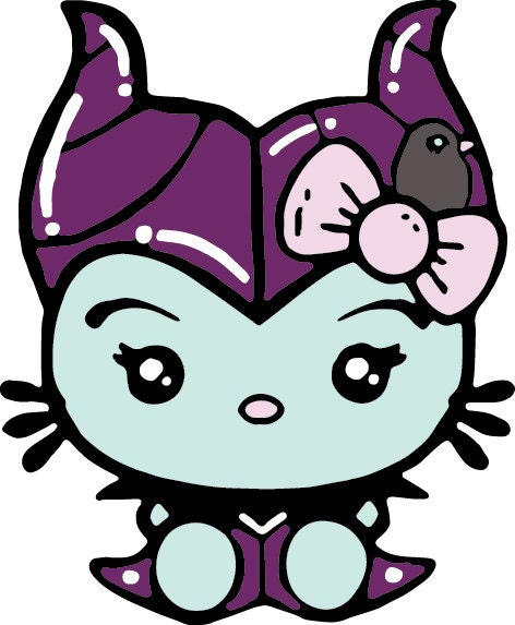 Download Hello Kitty Maleficent SVG File by DyCuts on Etsy
