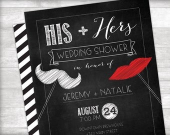 His + Hers Wedding Shower Invitation Printable