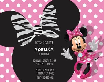 Minnie Mouse Birthday Invitation, 2nd Birthday Invitation, Minnie Mouse Party