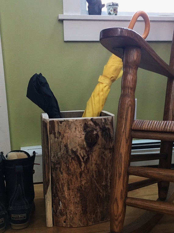 Rustic umbrella stand