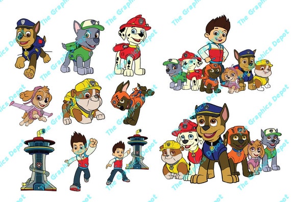 Download Paw Patrol SVG PDF AI files Instant Download Digital Cut