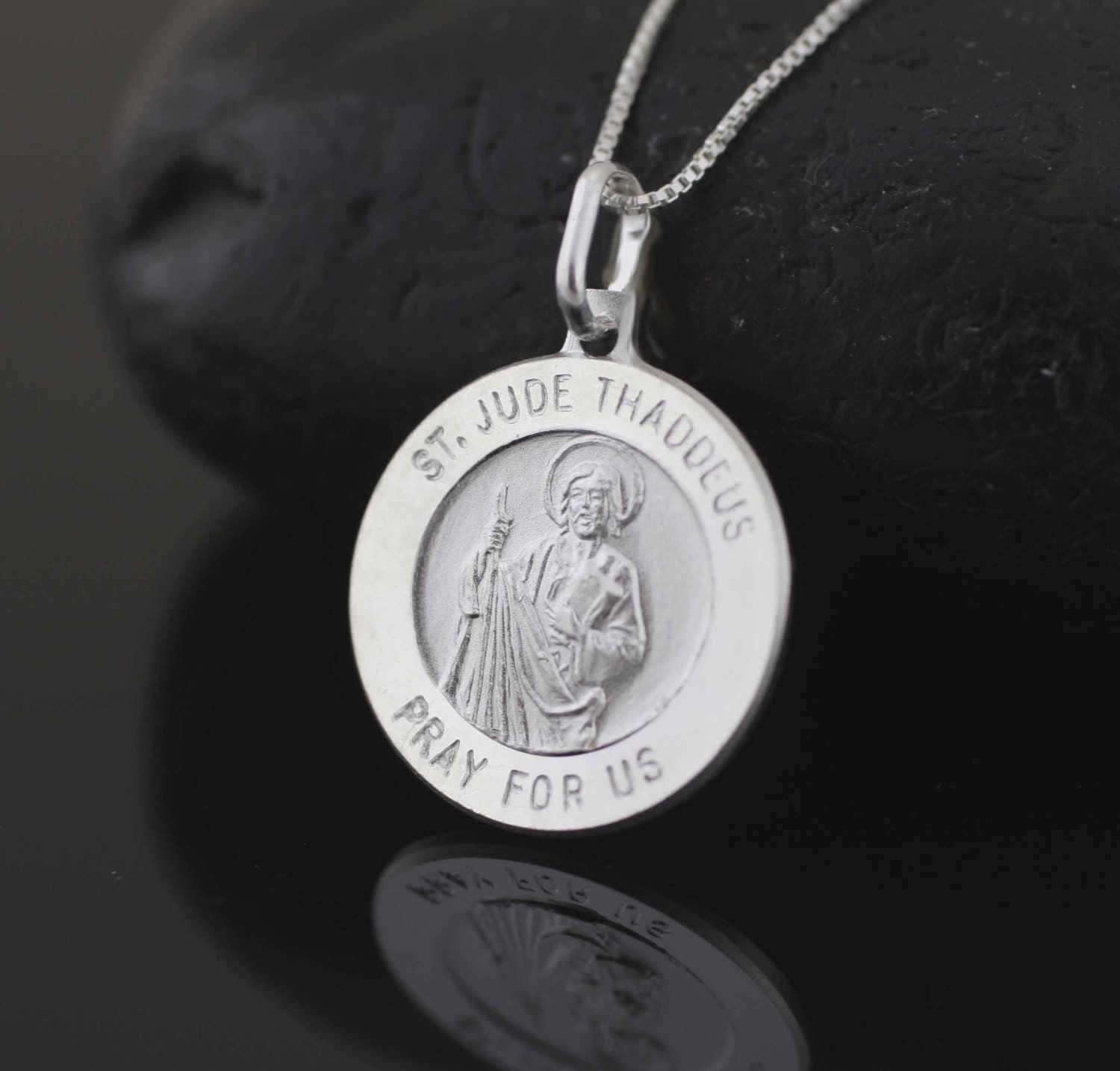 St. Jude Medal Saint Jude Necklace Sterling Silver St Jude