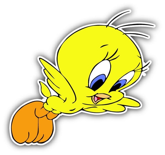 Sylvester Piolin Flying Cartoon Car Bumper Sticker by slonotop