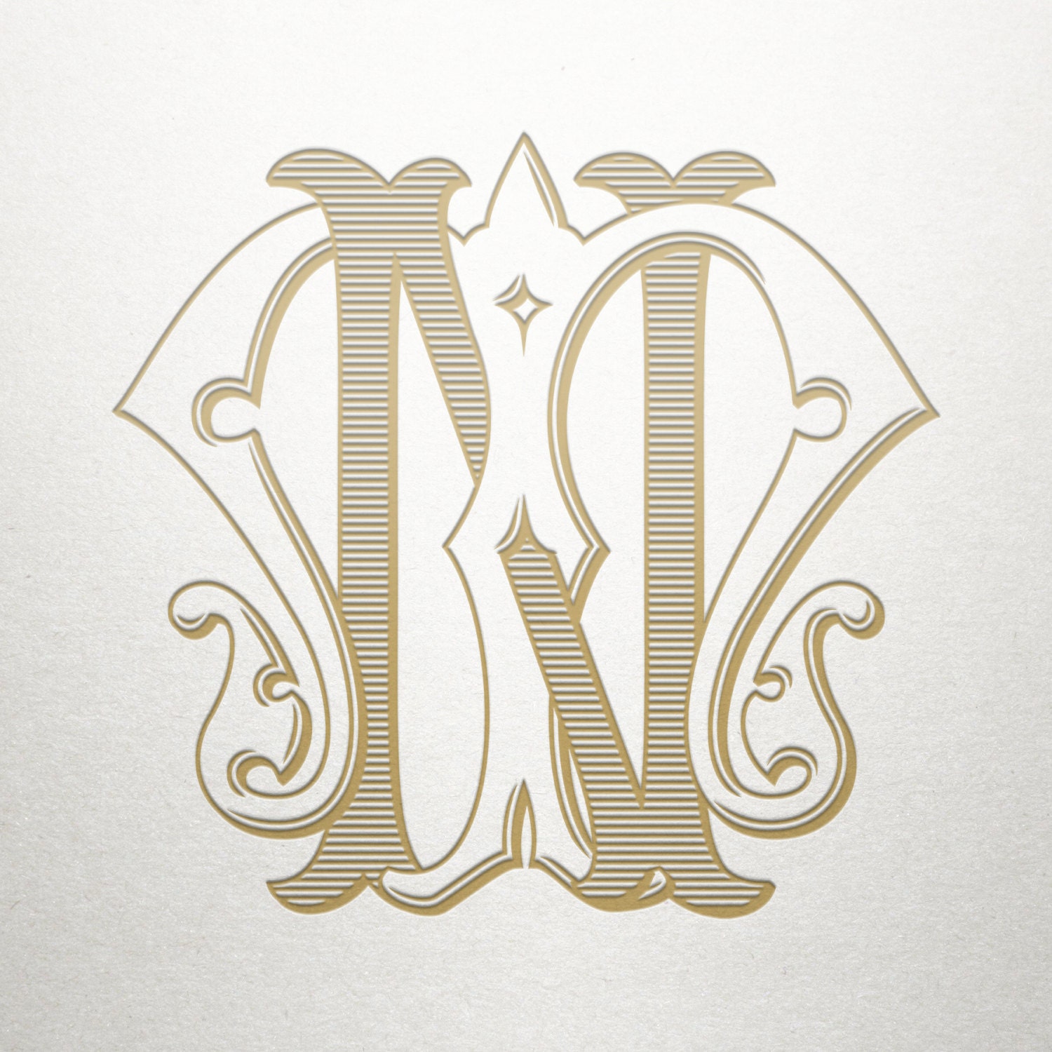 Digital Printable Monogram MN NM Printable Monogram