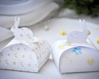 bonbonniere Easter bunny SVG, DXF, Studio V3, PNG, Cut File for Silhouette Cameo, Curio, cutting machines, instant download