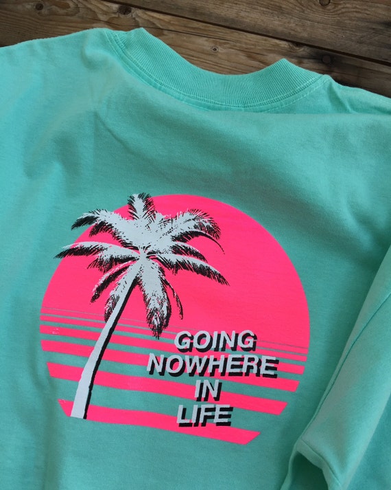 Going Nowhere In Life t shirt pink 1980's by goingnowhereinlife
