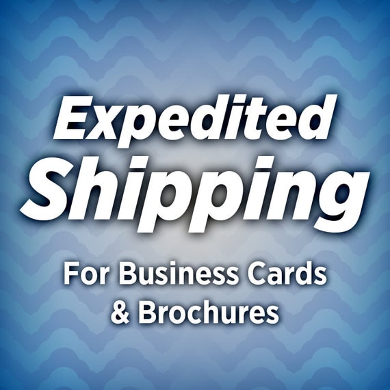 EXPEDITED SHIPPING For Business Cards & Brochures by TizzyGraphix