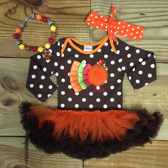 Baby Girl Clothes Turkey Tutu Onesie Small by MoxieGirlBoutique