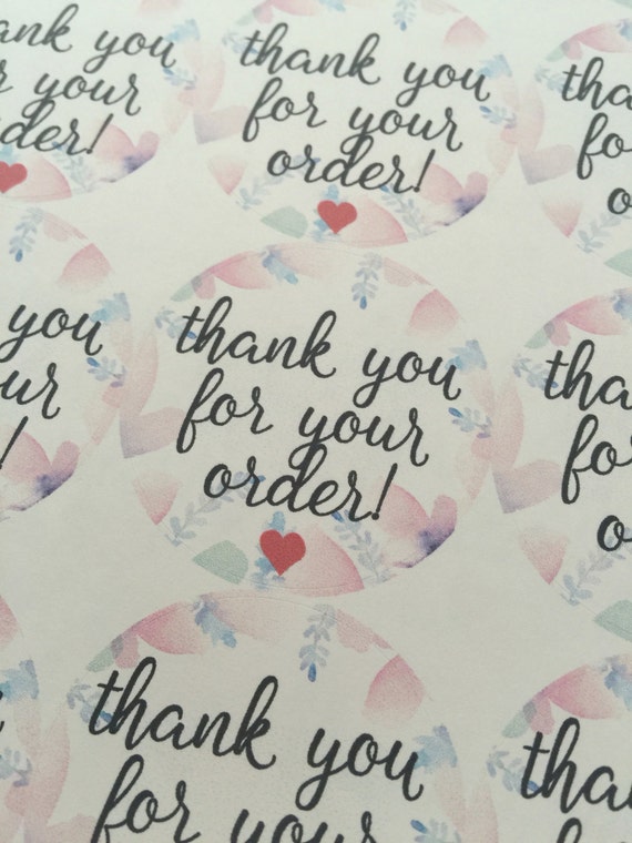 Thank You Stickers Thanks for your order Custom Stickers