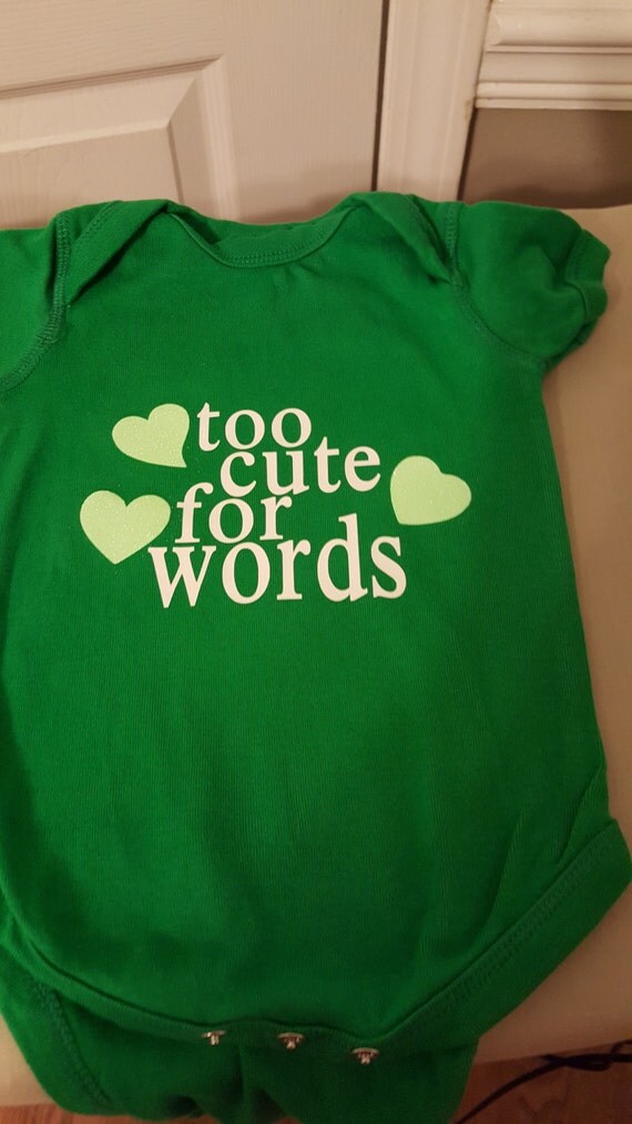 Too Cute for Words Onesie by SouthernChicByAngie on Etsy