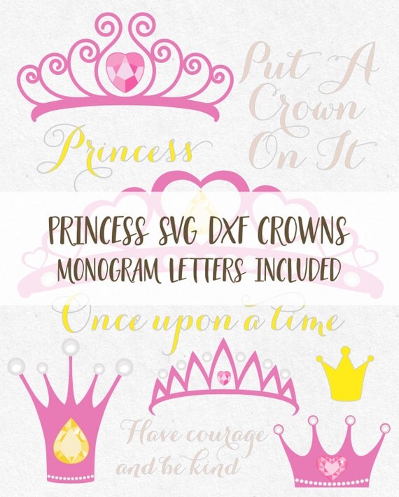 Download Crowns Tiaras Svg Monogram Frames Princess Svg Monogram Font