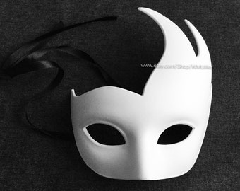 Plain White DIY Skull Day of the Dead Mask Halloween Costume